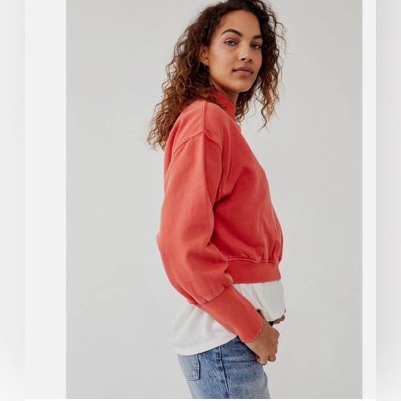 Free People We the Free Nikki Oversized Crewneck Sweatshirt Size Small - Picture 4 of 12